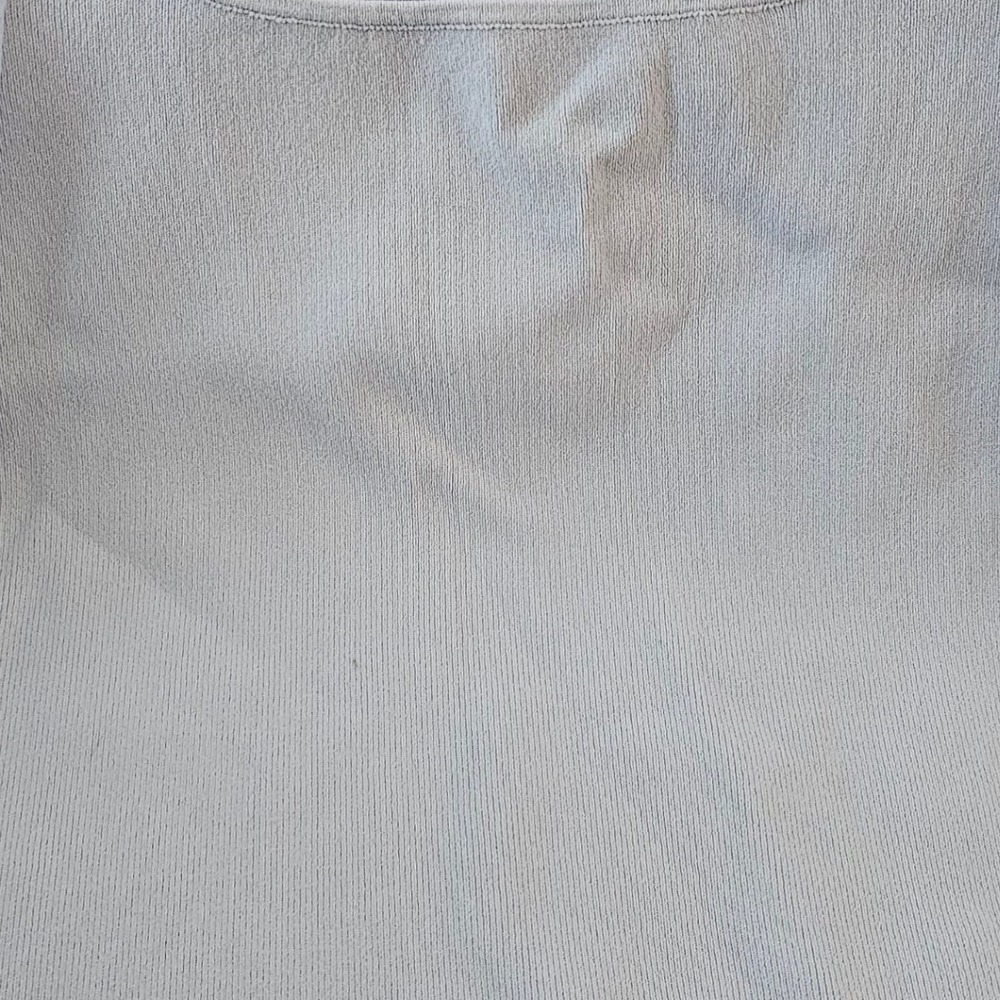 NWOT Joie Light Blue Square Neck‎ Puff Sleeve Ribbed Knit Top Women's Size L - Picture 3 of 5